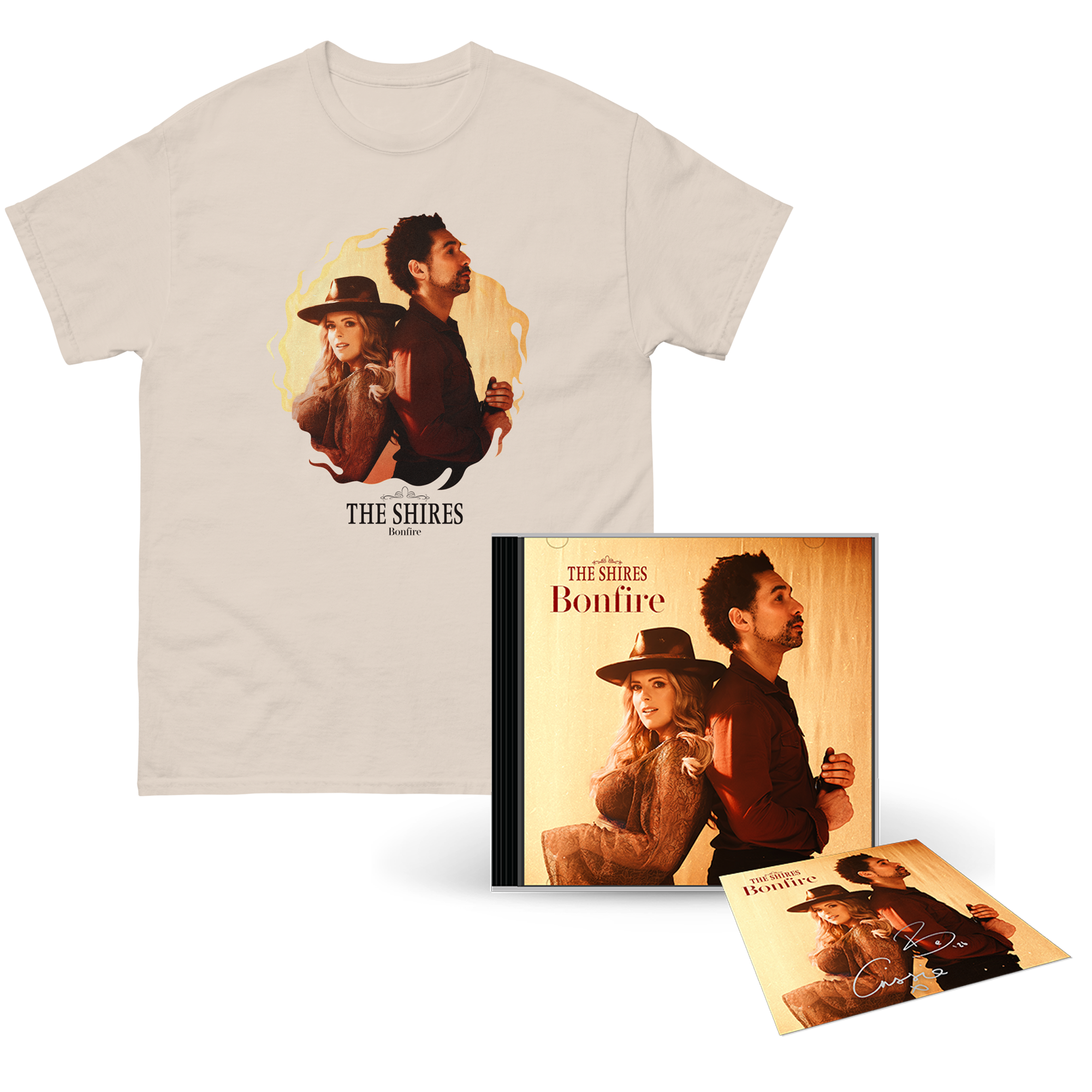 Bonfire: CD, T-Shirt + Signed Art Card
